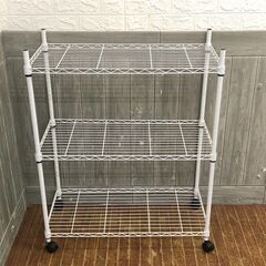 stp-3178　メタルラック　3段　75×35×95cm　ホワ...