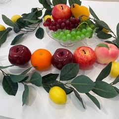 5/25まで！食品サンプルフルーツセットとガラス台の画像