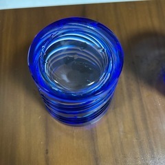 Cristal d'Arques クリスタルダルク ペアグラス ブルーフランス製の画像