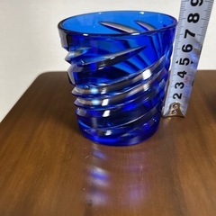 Cristal d'Arques クリスタルダルク ペアグラス ブルーフランス製の画像