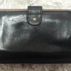 　CHANEL ブラックレザー 長財布の画像