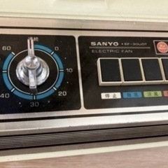 オシャレ✨ 青 レトロな扇風機の画像