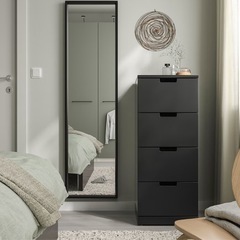 【美品】IKEA 全身鏡 黒