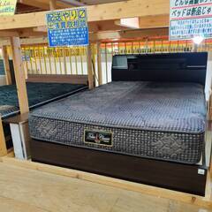 【愛品倶楽部柏店】ダブルベッド 収納付き 「F:錦之堂 引出し×...