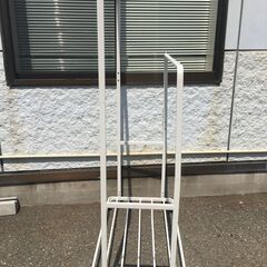 JM19875S)☆お値下げ ハンガーラック2連 幅：約90cm 高さ：約156cm 奥行：約37cm 中古品【取りに来られる方限定】の画像