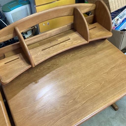 学習机 木製 キャビネット付き 本棚付き 鍵付き ランドセル掛け付き　中古