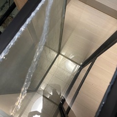 側面ヒビ割れ補修済み　爬虫類、小動物用に　９０cm水槽　ロータイプ　鈴木製作所　