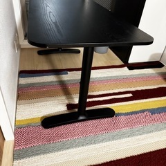  【美品】140cm×60cm IKEAベカント ワークデスク 机 ブラック の画像