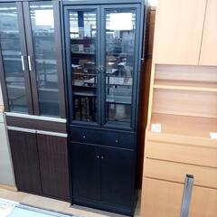 ★ジモティ割あり★  食器棚 ブラック H175×D30×W59...