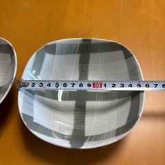 お皿　グレー　煮物を入れるのに丁度いいサイズ　2枚セット ０円の画像