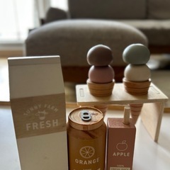 スリーコインズ木製おままごと　アイスクリーム＆ジュースセット