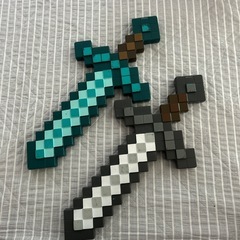マインクラフト　石の剣、ダイヤモンドの剣セット
