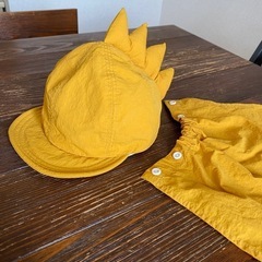 こども　恐竜キャップ　たれ付き　日焼け防止　