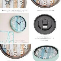 ☆新品☆ 電波 壁掛け時計 ※ウォール クロック 時計 リビング 木目 北欧 南欧　〜配達可能〜　➉の画像