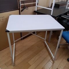 ★ジモティ割あり★  デスク ホワイト H74×D60×W80 ...