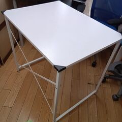 ★ジモティ割あり★  デスク ホワイト H74×D60×W80 クリーニング済み TK5309の画像