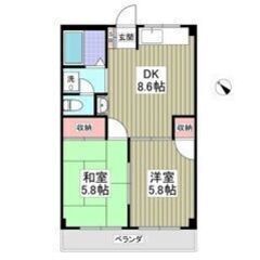 💙💜初期費用7万円パック＆フリーレント1ヶ月付き💜💙敷礼ゼロ✨江...