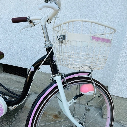 子供用自転車（子供自転車）　茶色　ブラウン　ヘルメット　キッズプロテクター付き