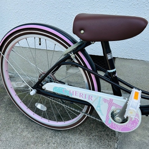 子供用自転車（子供自転車）　茶色　ブラウン　ヘルメット　キッズプロテクター付き