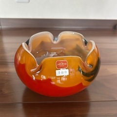 花びら型ガラス花器　花瓶　