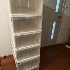引き出し式　収納ボックス　6段(6ボックス)