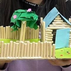 【アトリエべる国立駅前教室】⭕️△🟩レッツスタンプで作品作りに挑戦‼️♪(๑ᴖ◡ᴖ๑)♪の画像