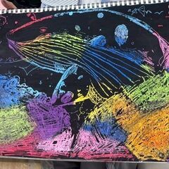 【アトリエべる国立駅前教室】⭕️△🟩レッツスタンプで作品作りに挑戦‼️♪(๑ᴖ◡ᴖ๑)♪の画像
