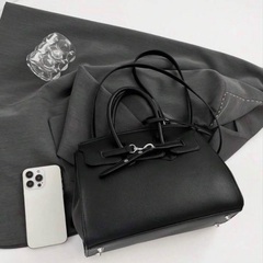 SHEIN ハンドバッグ ショルダーバッグ ブラック 黒の画像