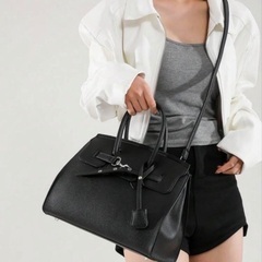 SHEIN ハンドバッグ ショルダーバッグ ブラック 黒の画像