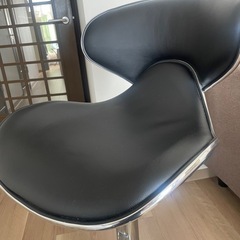 カウンターチェア回転式/ブラックの画像