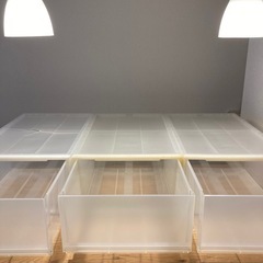 無印　MUJI　3セット　ポリプロピレン　衣装ケース　　中 約幅４０×奥行６５×高さ２４ｃｍ 商品番号84835216の画像