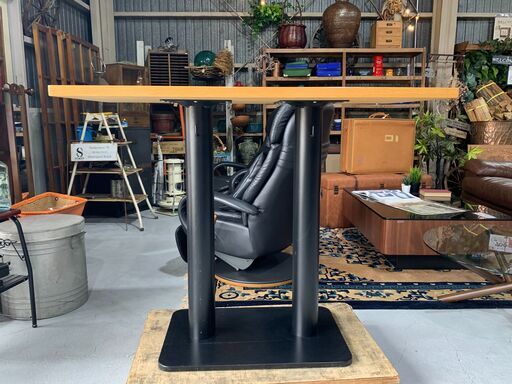 B20★カウンターテーブル★ハイテーブル バーテーブル W121cm H95cm フック付き オシャレ ダイニング 飲食店 