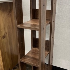 【中古品】オープンウッドラック 4段 OWR-200 ブラウン ...