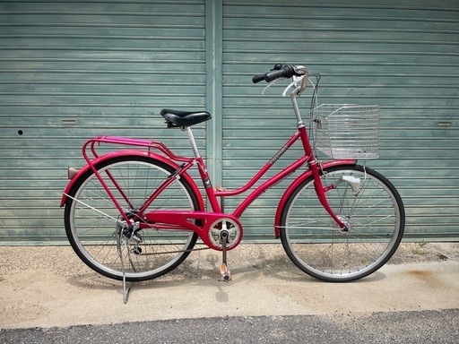 26㌅安全整備士組立リサイクル自転車 6段変速 オートライト