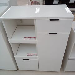 ★ジモティ割あり★  レンジ台 ホワイト W80×D41.5×H...