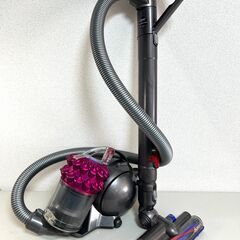 ダイソン 掃除機 DC63 サイクロン 除菌 清掃済み 動作確認済み カーボンファイバーブラシヘッド キャニスター Dyson 【 本体 ホース パイプ ヘッド 一式 】