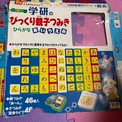 びっくり親子つみき　ひらがなあいうえお
