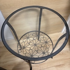 ガラス　サイドテーブルの画像