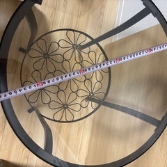 ガラス　サイドテーブルの画像