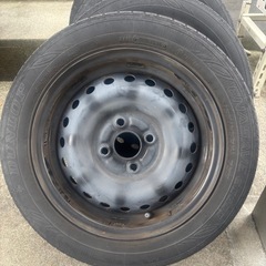 4月28日 お取引終了 バリ山！ 155 65 r14 AB販売タイヤ 鉄ホイール 4本