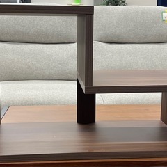 【中古品】ディスプレイ ラック L字型 木製 ブラウン 飾り棚 収納家具の画像