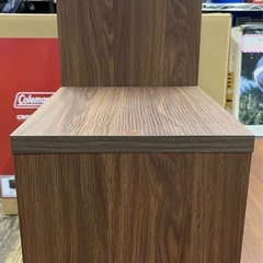 【中古品】ディスプレイ ラック L字型 木製 ブラウン 飾り棚 収納家具の画像