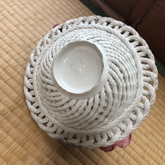 花籠風陶器小物入れ　イタリア製？？の画像