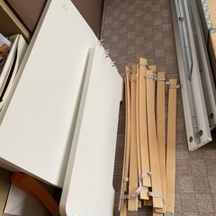 IKEA シングルベッド白の画像