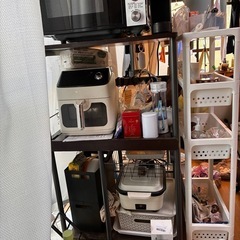 キッチンラック&収納ワゴンのセット