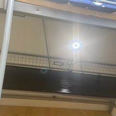 デスク付き　ロフトベッド　パイプベッドの画像
