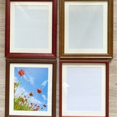 【美品】木目フォトフレーム 6つ切りサイズ用 4つセット