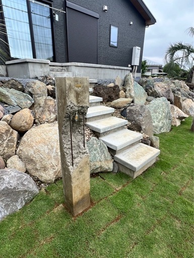 無骨デザインのコンクリート外灯｜一点モノ・ガーデン照明に