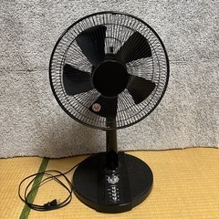 30cmリビング扇風機 黒 ブラック首振り 風量3段階 タイマー...