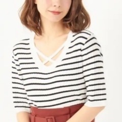 INGNI イング　
 フロントクロス　ボーダーニットの画像